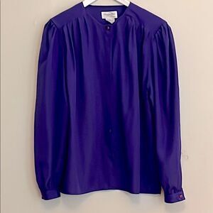 Christian Dior Chemises Classic Blue Blouse size 10